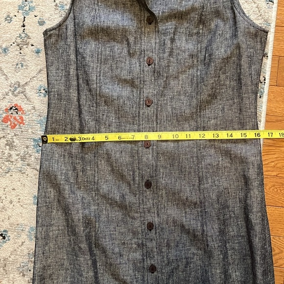 NWT Beautiful Hemp Brown Sleeveless Shirtdress - Picture 7 of 16